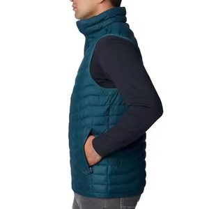 Gilet matelassé léger et chaud pour homme, en tissu brillant, personnalisable en gros, veste sans manches sur mesure OEM pour hommes - Product Image 2