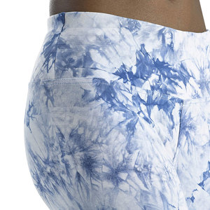 High Waist Tie Dye <b>Leggings</b> <b>Women</b> Full Length Stretch Knitted Sporty Blue <b>White</b> Pattern Plus Size Fitness Wear - Product Image 4