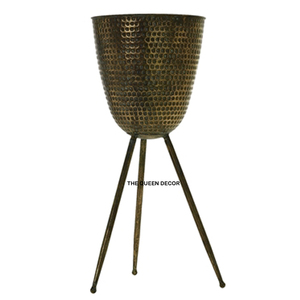 Jardinière de jardin en métal classique, élégante, moderne, dorée, de forme et de taille personnalisées, au prix de gros, pour les patios - Product Image 6