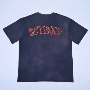 เสื้อยืดคอตตอนแขนสั้นผู้ชาย งานปักไหมพรมด้านหน้าและด้านหลัง คุณภาพสูง ผลิตตามแบบที่กำหนด - Product Image 2