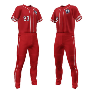Ensemble d'uniformes de softball professionnels personnalisés pour adultes, respirant, manches raglan, 100 % polyester, imprimé, chemise et short de baseball, sport - Product Image 1