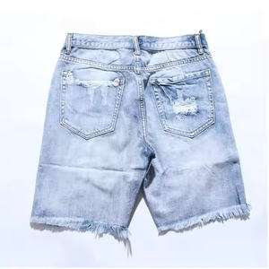 Shorts cargo en jean décontractés d'été pour hommes, avec fermeture éclair, plusieurs poches, design uni, dernières tendances - Product Image 4