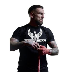 T-shirt en jersey noir pour hommes, manches courtes, pour la gym, l'entraînement, respirant, léger, pour la course à pied, le fitness, vêtements de sport décontractés et actifs - Product Image 6