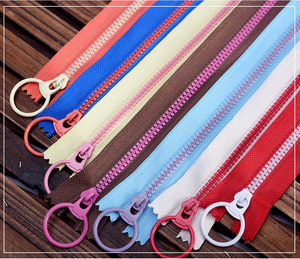 Eco-Friendly <b>Zipper</b> Manufacture Fancy #5 Open End Zip Colorful Plastic Resin <b>Zipper</b> for Clothes - Product Image 6