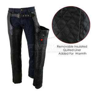 Chaps en cuir pour hommes de haute qualité, durables, lavés, vente en gros, meilleur prix, logo personnalisé imprimé sur les chaps en cuir - Product Image 6