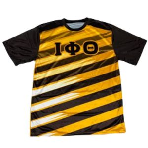 Camiseta de Secado Rápido Iota Phi Theta, Negra y Dorada, Ropa Griega, Camiseta Deportiva de Fraternidad, Transpirable - Product Image 1