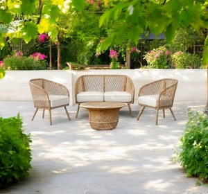 Conjunto de Sillas de Jardín de Mimbre Hechas a Mano de Estilo Vintage con Mesa, Muebles de Exterior, Sofá de Jardín, Silla de Café, Conjunto de Restaurante - Product Image 2