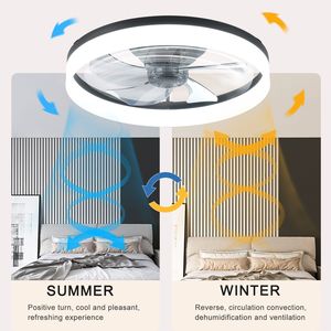 Ventilatore da soffitto a basso profilo da 20FT con luce, 6 velocità, LED dimmerabile, controllo tramite App e telecomando, corpo in compensato - Product Image 3