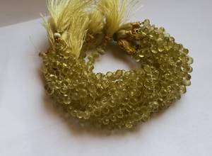 Perles de pierres précieuses en quartz citron naturel AAA, facettées, forme goutte, 5x7 à 6x8 mm, 8 pouces, jaune vif, fournitures pour la fabrication de bijoux - Product Image 5