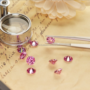 Diamant rose rond taille brillant 6,5 mm, couleur VS, cultivé en laboratoire pour bijoux, qualité VS certifiée, pierres CVD fabriquées en laboratoire - Product Image 4