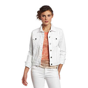 Veste en jean pour femme, prix abordable, printemps automne, basique, couleur blanche, style mode, coupe ample, manches longues, OEM - Product Image 1