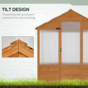 Serra in Policarbonato 6FT X 4FT X 7FT, Kit Serra per Hobby con Porta Bloccabile, Resistente al Vento Livello 5, Materiale in Vetro PE - Product Image 5