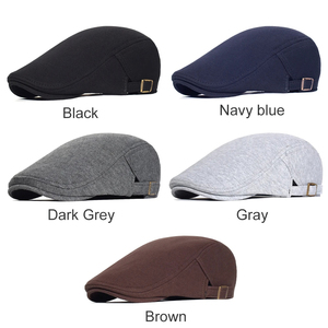 Black Cotton Ivy Hat Unisex Adjustable Fit <b>Plain</b> Style Casual Wear Spring Autumn Adult Ivy <b>Caps</b> Customization Available Ivy Hats - Product Image 6