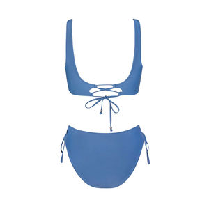 Maillot de bain sexy tendance, produit populaire, maillot de bain deux pièces triangle uni pour femme, vêtements de bain féminins - Product Image 2