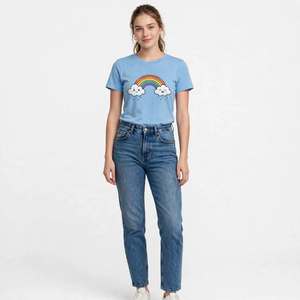 T-shirt imprimé pour femme, col rond, 100% coton, coupe classique, manches courtes, décontracté, écologique, respirant, 190-210 GSM, fabriqué au Bangladesh - Product Image 5