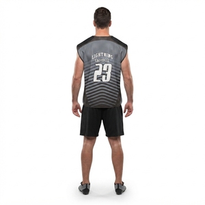 Camiseta Deportiva sin Mangas de Malla de Poliéster Transpirable con Impresión Personalizada para Hombres y Equipos Juveniles, Venta al Por Mayor de Ropa Deportiva OEM para Lacrosse - Product Image 2