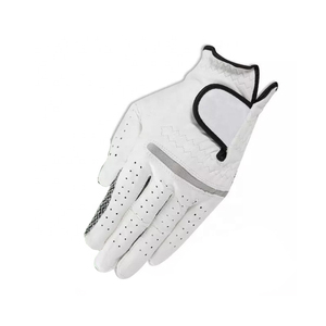 Gants de golf unisexes blancs et roses en cuir véritable respirant antidérapant à enfiler avec logo et emballage personnalisés Sports de plein air - Product Image 2
