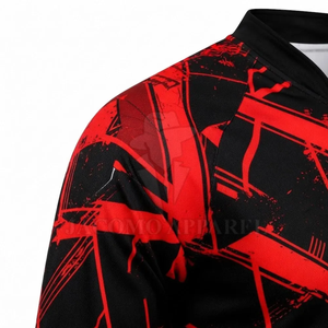 Camiseta de paintball personalizada con estampado completo en negro y rojo, de manga larga, para entrenamiento, para hombre, camisetas de paintball profesionales de primera calidad - Product Image 4