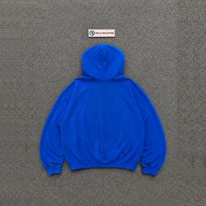 High Quality Hype Style Blue <b>Men's</b> Hoodies Customized Streetwear <b>Pullover</b> Fleece Casual Fashion Stars Urban Style Street Wholes - Product Image 6