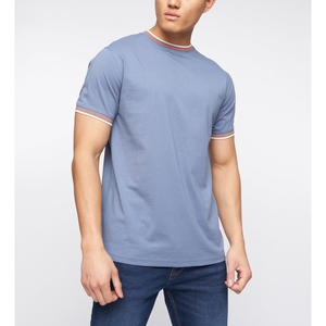 T-shirts Homme Col Rond Manches Courtes 100% Coton Uni Décontracté Coupe Classique Léger Respirant Impression Personnalisée Prix Usine OEM - Product Image 3