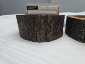 Cuenco de Madera Natural Hecho a Mano para Velas |   Recipiente Decorativo Rústico para el Hogar para Halloween y Acción de Gracias - Product Image 3