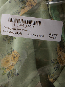 Best Lime Green Floral Print Fit & Flare <b>Dress</b> for Wedding Party Evening Formal Occasion Usage Available at Affordable Price - Product Image 6