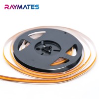 RAMATES UL Free ücretsiz kesim Cob şerit 528LEDs/m Led şerit ışık DC24V pürüzsüz 8mm Led ışık şerit 2700K yumuşak 13W DIY DIY ışıkları için