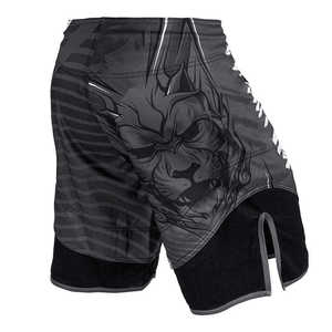 Shorts de course athlétiques écologiques pour hommes en tissu Oxford, légers, à taille mi-haute élastique, pour la gym et l'entraînement, imprimés par sublimation unie - Product Image 2