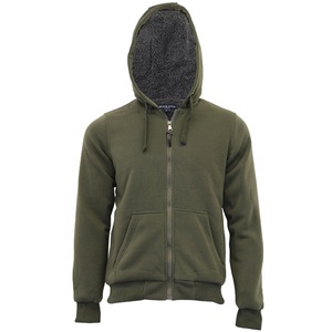Men's Custom Design Regular Fit Full <b>Zip</b> Fleece Jacket Coat Winter Warm <b>Zip</b> <b>up</b> Hooded Top Pockets Polyester/Cotton Eco-Friendly - Product Image 1
