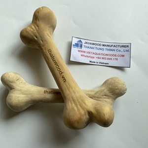 Jouets à mâcher pour chiens en bois de bonne qualité, bâtonnets de dentition durables en bois massif pour chiens, en forme d'os, fabriqués au Vietnam - Product Image 1