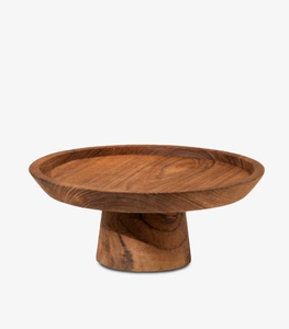 Round Wood Cake Stand Acacia Wood Fruit Tray <b>Decoration</b> Cake <b>Plate</b> for Cakes Cupcakes & Pastries - Product Image 1