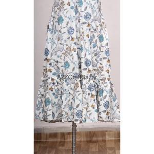 Robe moulante mi-longue pour femme, magnifique, écologique, tricotée, 100% coton pur, à motifs floraux, imprimée numériquement, style moderne vintage - Product Image 5