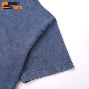 Custom Logo Vintage Acid Washed T Shirt Men Heavyweight Cotton Blank Oversized Baggy <b>Tshirt</b> 100% Cotton Crop Men's T-shirt - Product Image 4