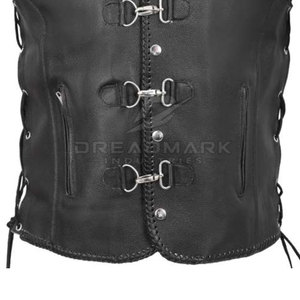 Chaleco de cuero de primera calidad para hombre, nuevo estilo, diseño personalizado, chaleco de cuero en venta en línea - Product Image 3