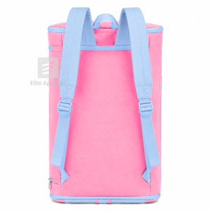 Bolsa de lona personalizada de la hermandad Gamma Phi Delta, azul cielo y rosa, con logotipo bordado, para uso diario, de gran capacidad, de nailon y poliéster. - Product Image 4