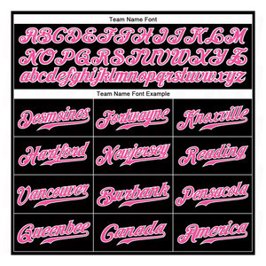 Camiseta de Béisbol Personalizada Negra, Rosa y Blanca, Auténtica, Uniforme de Equipo Premium Personalizado, Logotipo Personalizado, Nombre y Número del Jugador, Transpirable - Product Image 6