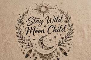 T-shirt tricoté d'été à manches courtes et col rond pour femme, couleur beige, style sportif, avec motif Stay Wild Moon Child - Product Image 6