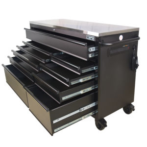 Gabinete de Herramientas CSPS de 52 Pulgadas con 10 Cajones, Cerradura con Llave, Ruedas con Bloqueo, Deslizadores con Rodamientos de Bolas, Acero con Recubrimiento en Polvo, OEM, Carga de 1814 kg - Product Image 1