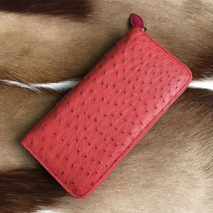 Cartera de mano con cremallera larga de cuero de marca para mujer, forro de cuero genuino, moneda de tarjeta de crédito de dinero de viaje de moda - Product Image 1