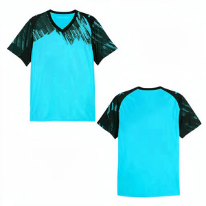 Custom Sublimated <b>Soccer</b> Jersey V Neck Short Sleeve Quick Dry Polyester Football Team Shirt Sportswear OEM - Product Image 3