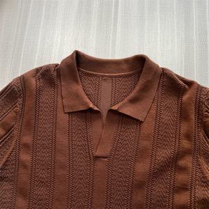 Camisas Polo de Punto para Hombre, Manga Corta, Elegantes, con Logotipo y Color Personalizados, Cuello Sólido, de Lana, Venta al Por Mayor - Product Image 4