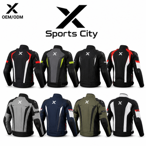 Veste de moto pour homme X Sports City, manches longues, coupe-vent, couleurs contrastées, toutes saisons, vêtements de course, design personnalisé pour adultes, haute qualité - Product Image 3