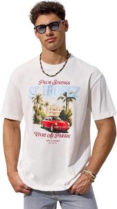 T-shirt pour homme à imprimé graphique, col rond décontracté, manches courtes, tissu léger et respirant, style streetwear élégant, à porter au quotidien - Product Image 2