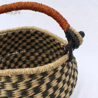 Fabriqué au Vietnam, panier en jonc de mer fait main avec poignées, panier à linge en jonc de mer DHT Handicraft