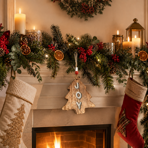 Boule d'ornement de Noël classique personnalisée en perles incassables |   Décoration suspendue en forme de sapin de Noël en bois, cadeau, décoration de maison pour les fêtes - Product Image 4