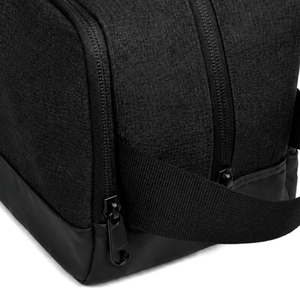 Neceser de Viaje Negro Jaspeado con Doble Cremallera, Impermeable, con Asa Lateral, de Alta Calidad y Personalizable - Product Image 6