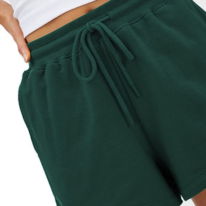 Shorts de sport décontractés pour femmes, taille mi-haute élastique, séchage rapide, couleur unie, nouvelle collection été, personnalisables et abordables - Product Image 4