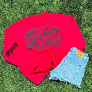 Pink Oversized <b>Mock</b> <b>Neck</b> Turtleneck Sweatshirt Glitter Mama Print Fleece Pullover Unisex Autumn Wear - Product Image 5