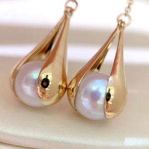 S925 Silver Lace Earrings with 10-11mm Natural Pearl <b>Large</b> Face Flawless Dangle Design Fashionable Generous Matching <b>Gift</b> <b>Box</b> - Product Image 3