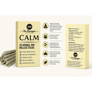 Cigarettes pré-roulées De Classique Calm Herbal, paquet de 20, sans nicotine, mélange biologique - Product Image 5